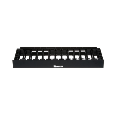 PANDUIT Organizador de Cables Horizontal NetManager, Sencillo (Solo Frontal), Para Rack de 19in, 1UR MOD: NMF1