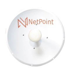NetPoint Antena Direccional / 3 ft / 4.9-6.4 GHz / Ganancia 34 dBi / SLANT de 45 ° y 90° / Incluye Jumpers con conector N-Macho a RSMA / montaje incluido. MOD: NP2GEN2
