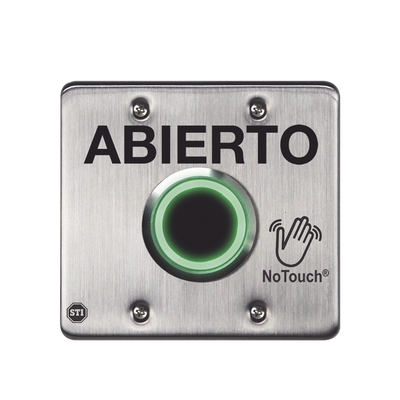 STI Interruptor IR NoTouch® de Acero Inoxidable, Salida Doble, ABIERTO MOD: NT-SS202-ES