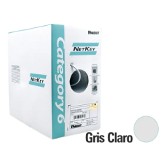 PANDUIT Bobina de Cable UTP 305 m. de Cobre, NetKey, Reelex, Gris, Categoría 6 (24 AWG), 1000Mbps, PVC (CM), de 4 pares MOD: NUC6C04IG-FE