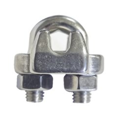SYSCOM TOWERS Nudo/ Perro/ Abrazadera Acero Forjado para Cable de 1/4", Acero Inoxidable. MOD: NUDO-14-FJSS