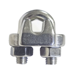 SYSCOM TOWERS Nudo/ Perro/ Abrazadera Acero Forjado para Cable de 1/4", Acero Inoxidable. MOD: NUDO-14-FJSS