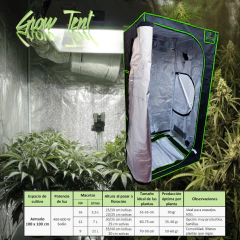 GAPY Tienda Indoor Hidropónica Calidad Premium, Armario de Cultivo para Interior, Grow Tent 100*100*200 cms Mylar 600 D de Alta Densidad. Fácil de Instalar, máxima Calidad y Durabilidad - La Mejor Opcion by Creative Planet