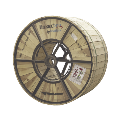 LINKEDPRO BY FIBERHOME Carrete de 4 km de Fibra Óptica Aérea (ADSS) G.652D, Monomodo de 24 Hilos, Exterior, Span 200, Loose Tube MOD: OC-ADSS-24C-S200/4KM