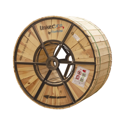 LINKEDPRO BY FIBERHOME Carrete de 4 km de Fibra Óptica Aérea (ADSS) G.652D, Monomodo de 72 Hilos, Exterior, Span 100, Loose Tube MOD: OC-ADSS-72C-S100/4KM