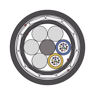 LINKEDPRO BY FIBERHOME Kilómetro de Fibra Óptica Aérea (ADSS) G.652D Armada Anti roedor, Dieléctrica, Monomodo 24 Hilos, Span 200 MOD: OC-ADSS-ARMD-24C
