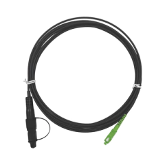 FIBERHOME Jumper de Fibra Óptica, conector SC/APC - conexión a caja FDP460, redondo, 5 metros, forro 3 mm, G657A2, negro MOD: OFC-S1-BK-SA-H1A-30-5-2601