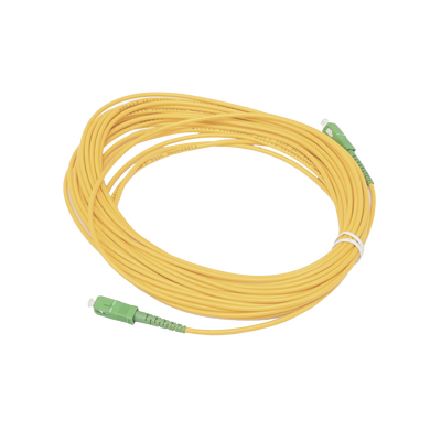 FIBERHOME Jumper de Fibra Óptica Simplex, Monomodo, con Conectores SC/APC-SC/APC, 10 metros MOD: OFC-SC/APC-SC/APC-S-30-10