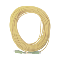FIBERHOME Jumper de Fibra Óptica Simplex, Monomodo, con Conectores SC/APC-SC/APC, 20 metros MOD: OFC-SC/APC-SC/APC-S-30-20