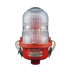 TWR Lámpara de Obstrucción Roja Tipo L-810, LED de baja intensidad, (12 - 24 Vcc). MOD: OL1-VLED-3IR