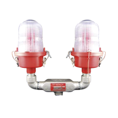 TWR Lámpara de Obstrucción Roja Tipo L-810, Doble LED de baja intensidad, (12 - 24 Vcc). MOD: OL2-VLED-3IR