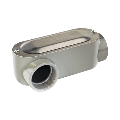 RAWELT Caja oval roscada tipo LR de 1 1/2" (38.1 mm) Incluye tapa y tornillos. MOD: OLR-0080C