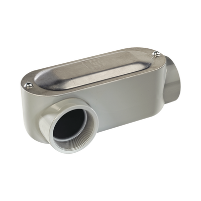 RAWELT Caja oval roscada tipo LR de 2 1/2" larga (63.5 mm) Incluye tapa y tornillos. MOD: OLR-0299C