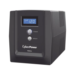 CYBERPOWER UPS de 1500 VA/900 W, Topología Línea Interactiva, Entrada 120 Vca NEMA 5-15P, y 8 Salidas NEMA 5-15R, Con Regulador de Voltaje (AVR) MOD: OM1500ATLCD