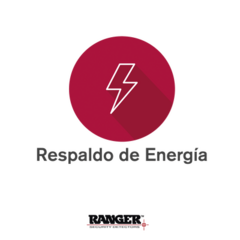 RANGER SECURITY DETECTORS Respaldo de Energía con Batería incluida (Hasta 8 horas). MOD: OPCION-BU