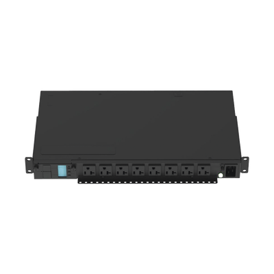 PANDUIT PDU Monitoreable (MI) para Distribución de Energía, Enchufe de Entrada NEMA 5-15P, Con 8 Salidas 5-20R, Horizontal 19in, 120 Vca, 15 Amp, 1UR MOD: P08D09M