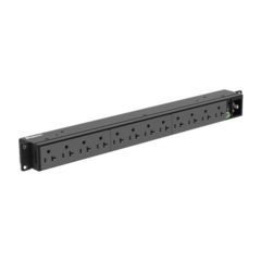 PANDUIT PDU Básico para Distribución de Energía, Enchufe de Entrada NEMA 5-20P, Con 12 Contactos NEMA 5-20R, Instalación Horizontal de 19in, 1UR, 20 Amp, 120 Vca MOD: P12B19M