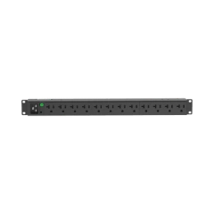 PANDUIT PDU Básico para Distribución de Energía, Enchufe de Entrada NEMA L5-20P, Con 12 Contactos NEMA 5-20R, Instalación Horizontal de 19in, 1UR, 20 Amp, 120 Vca MOD: P12B30M - comprar en línea