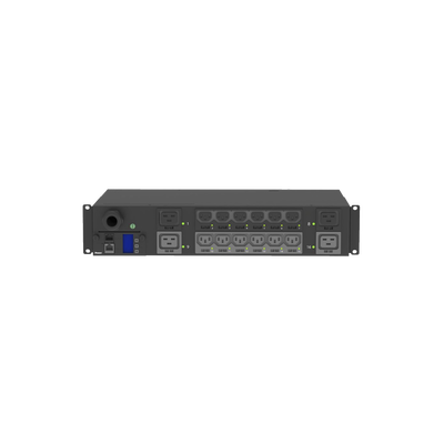 PANDUIT PDU Switchable y Monitoreable por Toma (MS) para Distribución de Energía, Enchufe de Entrada NEMA L6-30P, Con 12 Salidas C13 y 4 Salidas C19, Horizontal 19in, 208 Vca, 30 Amp, 2UR MOD: P16E19M