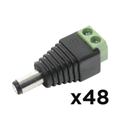 EPCOM POWERLINE KIT DE 48 CONECTORES MACHO PARA ALIMENTACIÓN A 12 Vcc MOD: PAQ48JR52