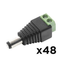 EPCOM POWERLINE KIT DE 48 CONECTORES MACHO PARA ALIMENTACIÓN A 12 Vcc MOD: PAQ48JR52