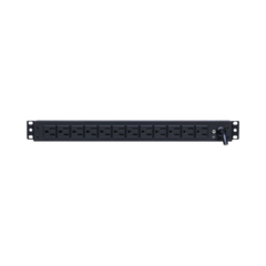 CYBERPOWER PDU Básico Para Distribución de Energía, Con 12 Tomas NEMA 5-15R Traseras y 2 Tomas 5-15R Frontales, 1UR, 15 Amp, 120 Vca MOD: PDU15B2F12R