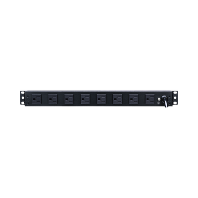 CYBERPOWER PDU Básico Para Distribución de Energía, Con 8 Tomas NEMA 5-15R Traseras y 2 Tomas 5-15R Frontales, 1UR, 15 Amp, 120 Vca MOD: PDU15B2F8R