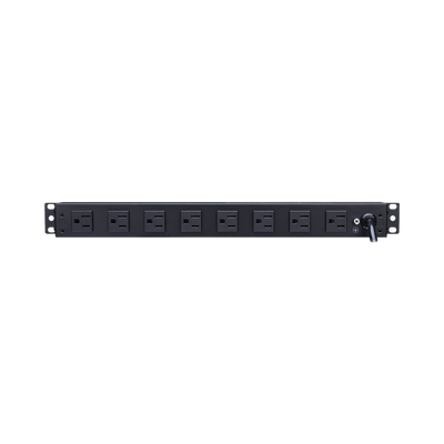 CYBERPOWER PDU Básico Para Distribución de Energía, Con 8 Tomas NEMA 5-15R Traseras, 1UR, 15 Amp, 120 Vca MOD: PDU15B8R