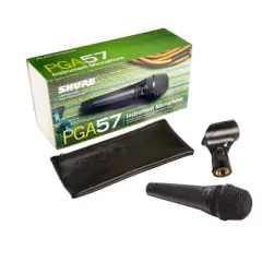 Shure PGA57-XLR Micrófono dinámico para instrumento - Modelo Shure, Ideal para grabaciones en vivo y estudio, Patrón polar cardioide ofreciendo un excelente rechazo fuera del eje. - buy online