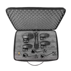 Shure PGADRUMKIT5 Kit de 5 micrófonos para Batería - Modelo Shure - Sonido claro y preciso - Incluye micrófonos para bombo, caja, toms y overhead