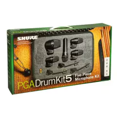 Shure PGADRUMKIT5 Kit de 5 micrófonos para Batería - Modelo Shure - Sonido claro y preciso - Incluye micrófonos para bombo, caja, toms y overhead - La Mejor Opcion by Creative Planet