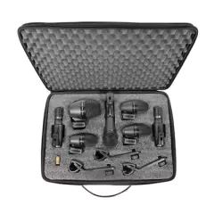 SHURE PGADRUMKIT7 Kit de micrófonos para batería de 7 piezas - Modelo PGADRUMKIT7 - Captura el sonido de tu batería de manera profesional - Incluye micrófonos dinámicos y de condensador