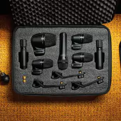 SHURE PGADRUMKIT7 Kit de micrófonos para batería de 7 piezas - Modelo PGADRUMKIT7 - Captura el sonido de tu batería de manera profesional - Incluye micrófonos dinámicos y de condensador en internet