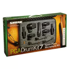 SHURE PGADRUMKIT7 Kit de micrófonos para batería de 7 piezas - Modelo PGADRUMKIT7 - Captura el sonido de tu batería de manera profesional - Incluye micrófonos dinámicos y de condensador - La Mejor Opcion by Creative Planet
