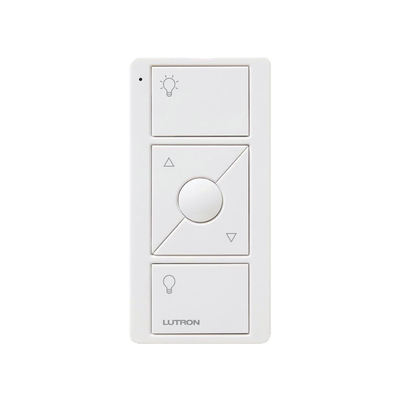 LUTRON ELECTRONICS Control remoto PICO 3 botones encender/apagar, atenuador (dimmer) y botón favorito, complemente con un atenuador Caseta, RA2, RadioRa2. MOD: PJ23BRLWHL01R