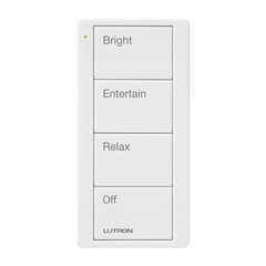 LUTRON ELECTRONICS Control remoto inalambrico PICO, con escenas predefinidas para espacio en sala.. MOD: PJ24BGWHP03