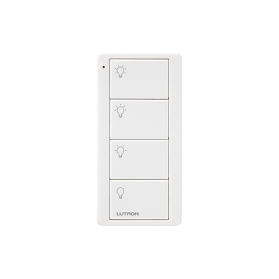 LUTRON ELECTRONICS Control inalambrico Pico, 4 botones, ideal para generar 3 escenas y un apagado MOD: PJ24BWHL31P