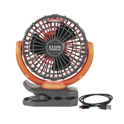 KLEIN TOOLS Ventilador Personal Recargable para el Lugar de Trabajo. Montable por Pinza o por Potentes Imanes PJSFM1