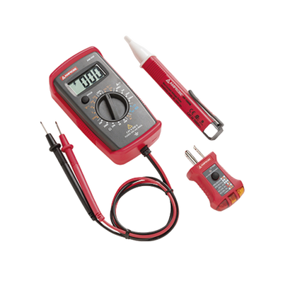 AMPROBE KIT Básico para Instaladores y Electricistas, con Multímetro, Detector de Tensión sin Contacto, y Comprobador de Fase MOD: PK-110