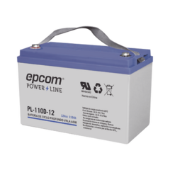 EPCOM POWERLINE Batería Ciclo Profundo 12V, 110 Ah / AGM-VRLA / Uso en Aplicación Fotovoltaica /Terminales Tipo Tornillo HEX M6 PL-110-D12