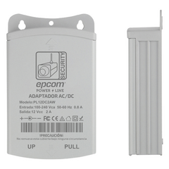 EPCOM POWERLINE Fuente de Poder para Exterior / 12 Vcc / 2 Amp / 1 Salida / Voltaje de Entrada de 100 - 240 VCA MOD: PL-12-DC-2AW