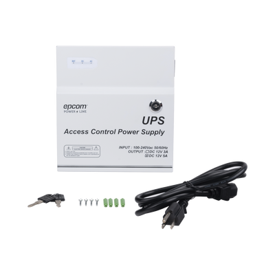 EPCOM POWERLINE Fuente de Alimentación de 1 Salida 11-15 Vcc 5 A / Temporizador Integrado / Con Capacidad de Batería de Respaldo / Requiere Batería / Voltaje de Entrada 96-264 Vca MOD: PL12DC5ABK