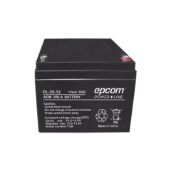 EPCOM POWERLINE Batería con Tecnología AGM/VRLA, 25 Ah. 12 Vcc MOD: PL2512