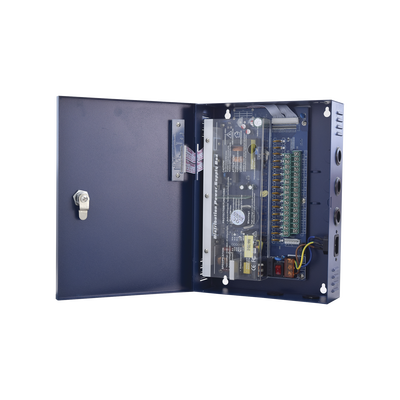 EPCOM POWERLINE Fuente de poder profesional de 12-14.8 Vcc @ 16 Amper ; para 16 cámaras , Voltaje de entrada : 96-264 Vca, con capacidad de batería de respaldo, requiere batería. MOD: PLK-12-DC-16A