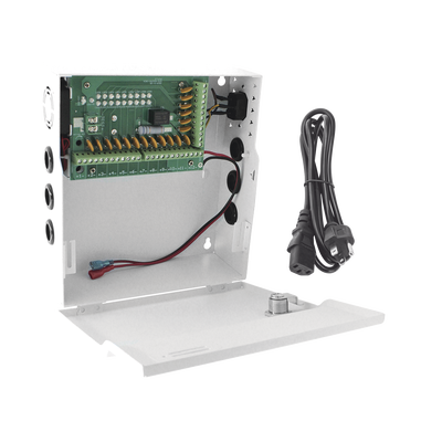 EPCOM POWERLINE Fuente de Poder Profesional de 12 Vcc @ 20 A / Soporta 18 Cámaras / Capacidad de Batería de Respaldo (No Incluida) / Voltaje de Entrada de 96-264 Vca MOD: PLK12DC20ABK