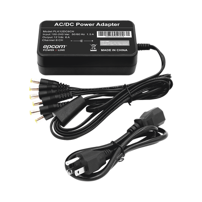 EPCOM POWERLINE Fuente de Alimentación de 6 Salidas tipo Jack Macho de 12 Vcc / 6 Amper MOD: PLK12DC6CH