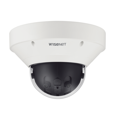 Hanwha Techwin Wisenet Cámara IP 7.3 MP Antivandálica Panorámica 180° / H.265 & WiseStream / IP66 / IK10 / PoE+ MOD: PNM-9022V