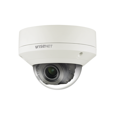 Hanwha Techwin Wisenet Cámara IP Domo Exterior Andtivandálica 12 MP 4K / Lente Motorizado 4.5-10 mm / H.265 & WiseStream / Video Analíticos MOD: PNV-9080R
