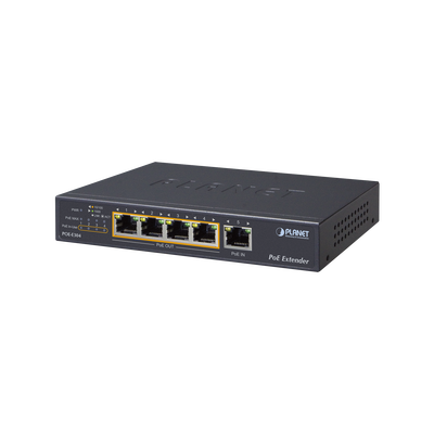 PLANET Extensor Ultra PoE de 65 Watts Con 4 Puertos Gigabit de Salida 802.3 af/at MOD: POE-E304