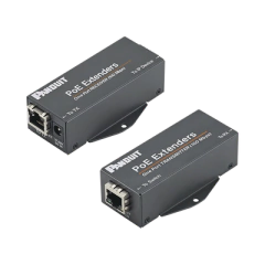 PANDUIT Kit de Extensor PoE/PoE+, Hasta 610 Metros (2000 ft) con Cable Cat5e o Cat6, 10/100Mbps, Incluye Transmisor, Receptor y Fuente de Alimentación MOD: POEXKIT1